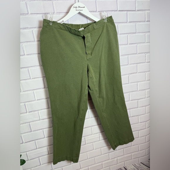 Isaac Mizrahi 18W Olive green Pants | Pull-On Comfort Fit Style - Picture 4 of 9